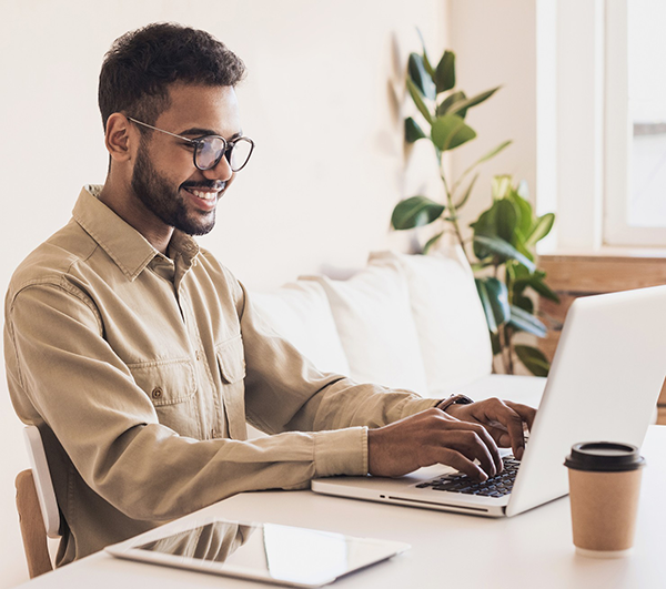 student on laptop