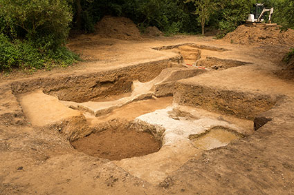 Ongoing excavations at East Farm, Barnham
