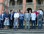 The Queen Mary delegation outside the office of the Oswaldo Cruz Foundation (FioCruz)