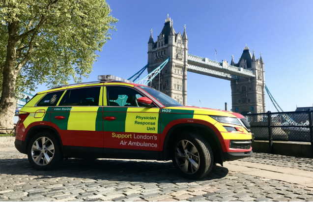 A Physician Response Unit car. Credit: London's Air Ambulance Charity.