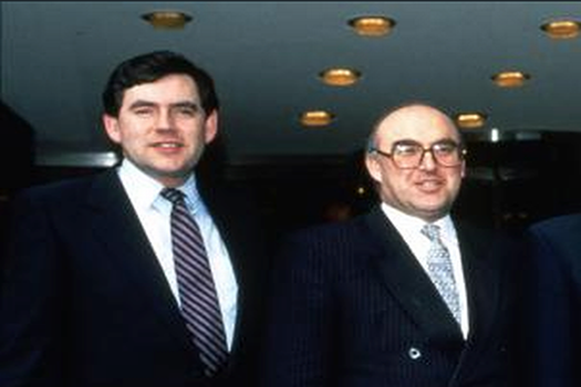 Photo of then Shadow Chancellor, Gordon Brown, and then Labour leader, John Smith
