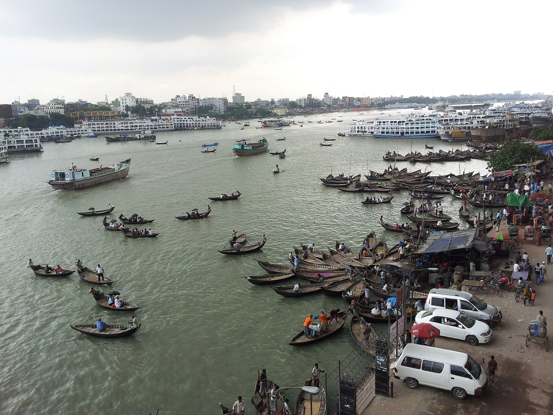 Boats in Dhaka, bangladesh