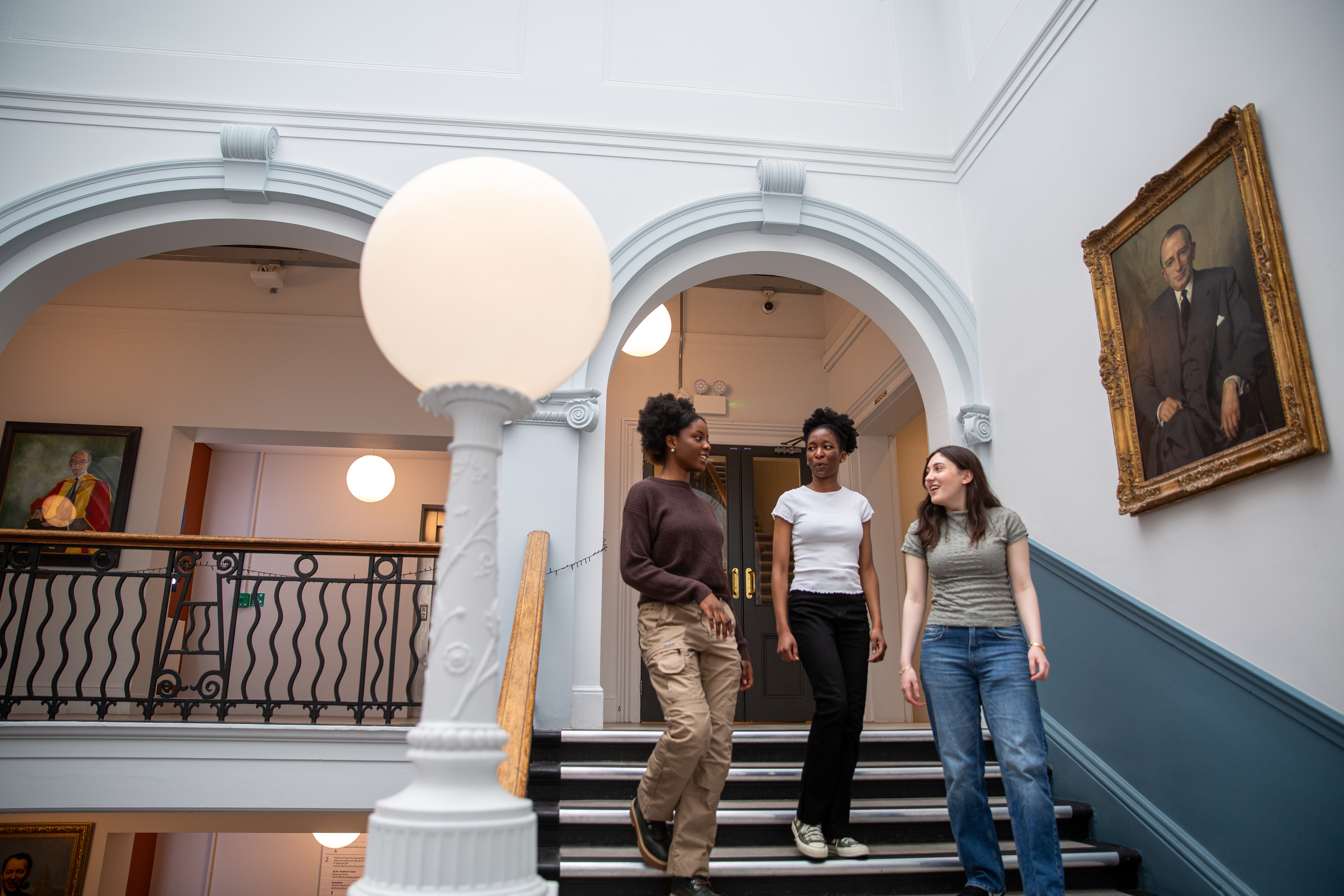 Students in Queens Building