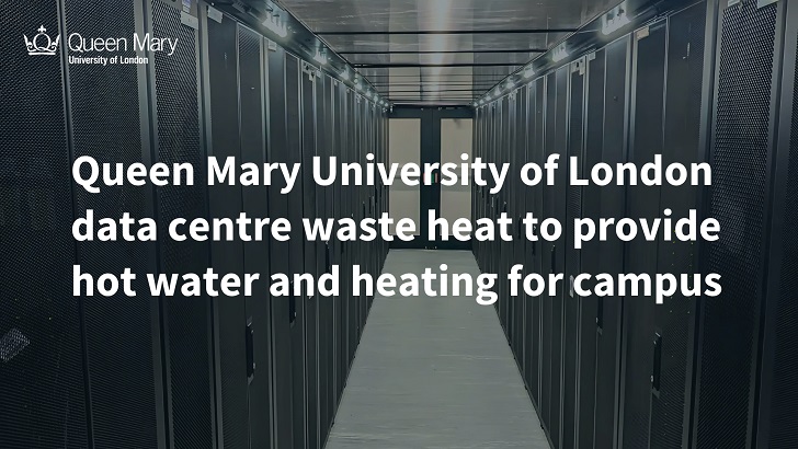 Data centre waste heat to provide hot water and heating for campus