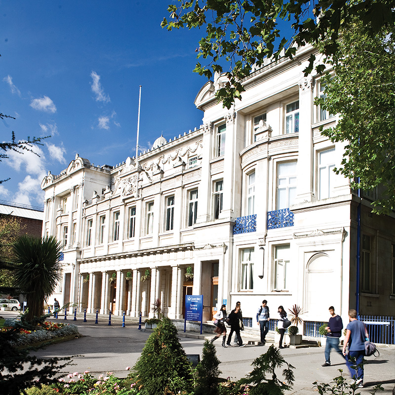 Architectural photograph of large white building