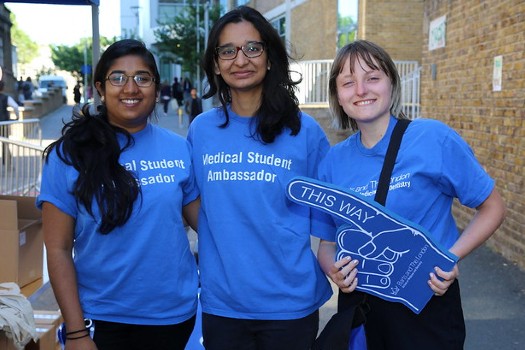 Queen Mary University of London student ambassadors during our open day