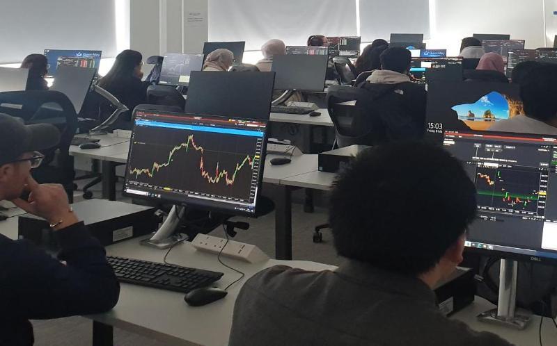 A group of students sitting at their computers