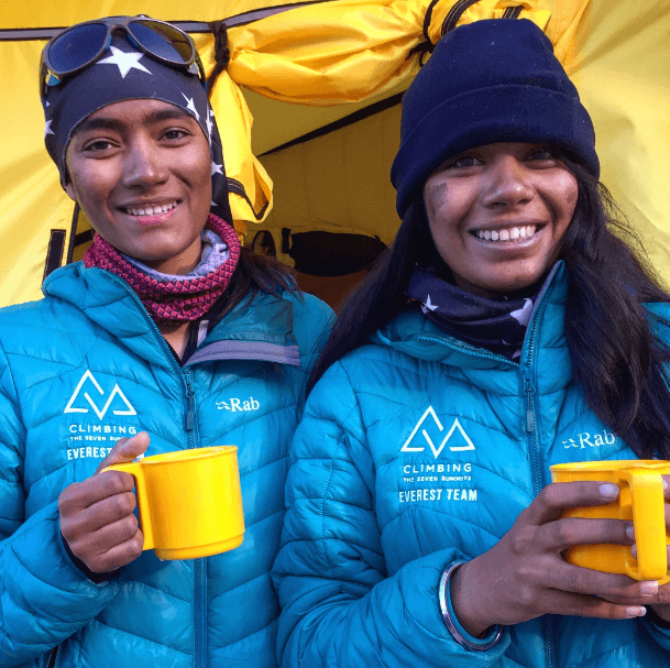 Aditi Vaidya and her sister on top of Mt Everest