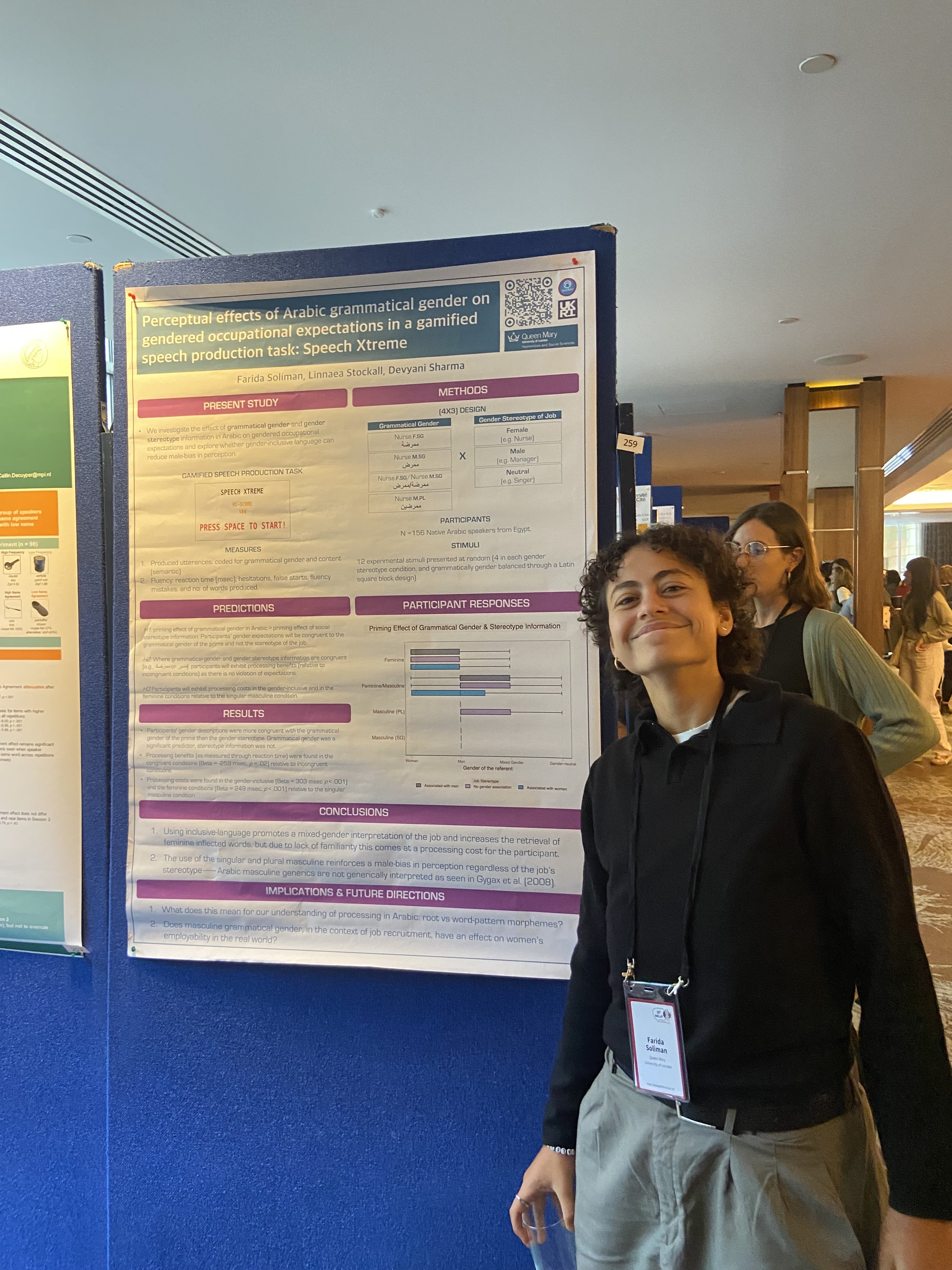 SAVANT member Farida presents a poster at AMLaP