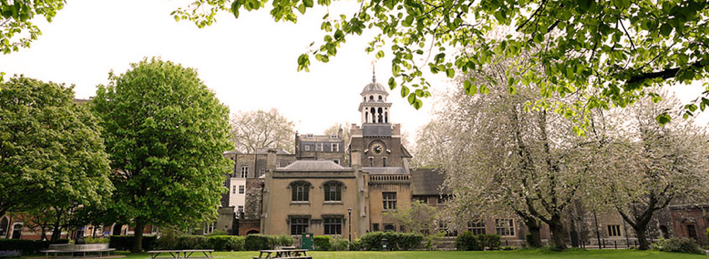 Charterhouse Square building surrounded by trees